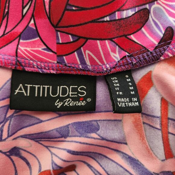 Attitudes by Renee Open Front Cardigan Kimono Duster Cover Up Small - Picture 7 of 7